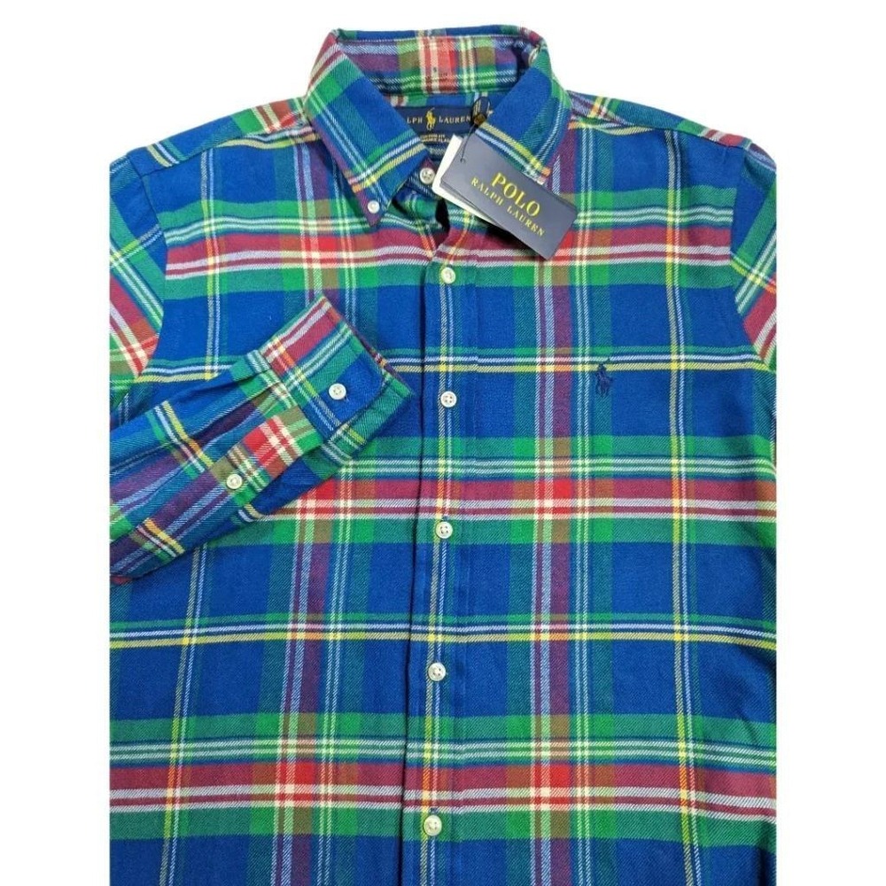 Polo Ralph Lauren Custom Fit Plaid Performance Flannel Shirt Sz S NWT $110
